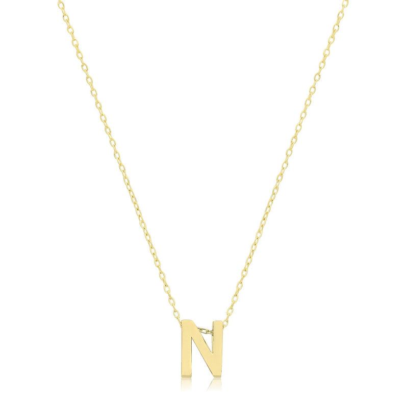 Initial Necklace - 9ct Yellow Gold