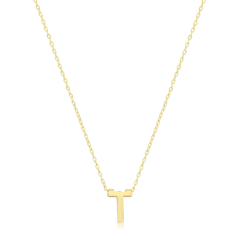Initial Necklace - 9ct Yellow Gold