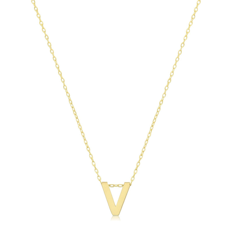 Initial Necklace - 9ct Yellow Gold