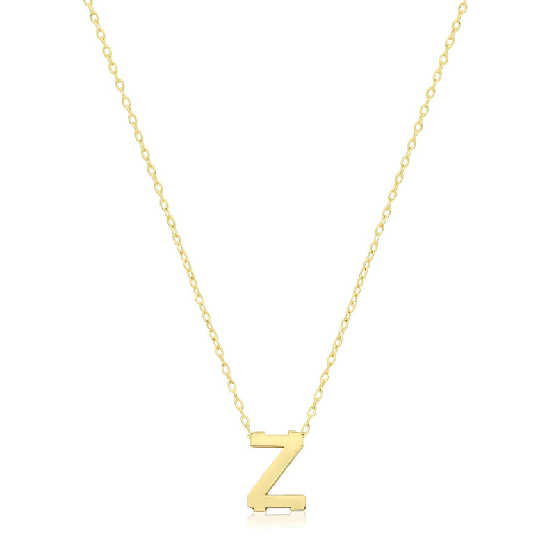 Initial Necklace - 9ct Yellow Gold