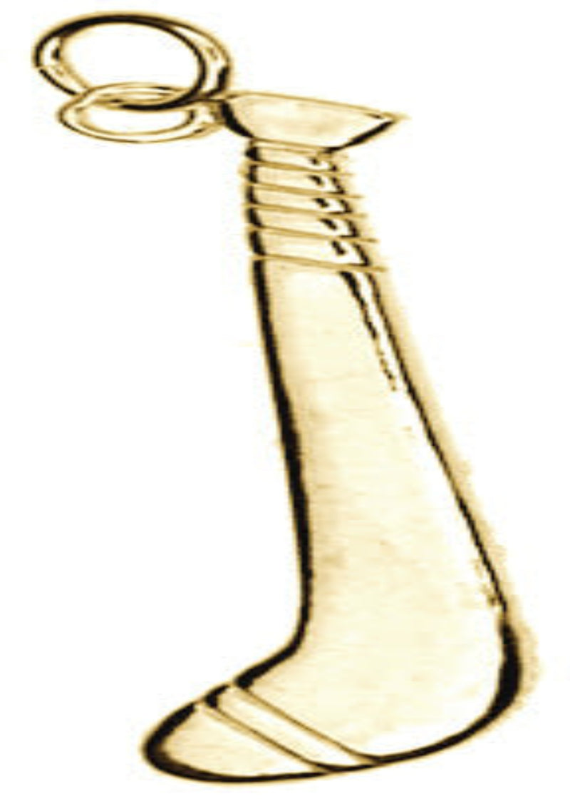 Hurley Stick Charm Large - 9ct Yellow Gold Camogie irish irish gifts 