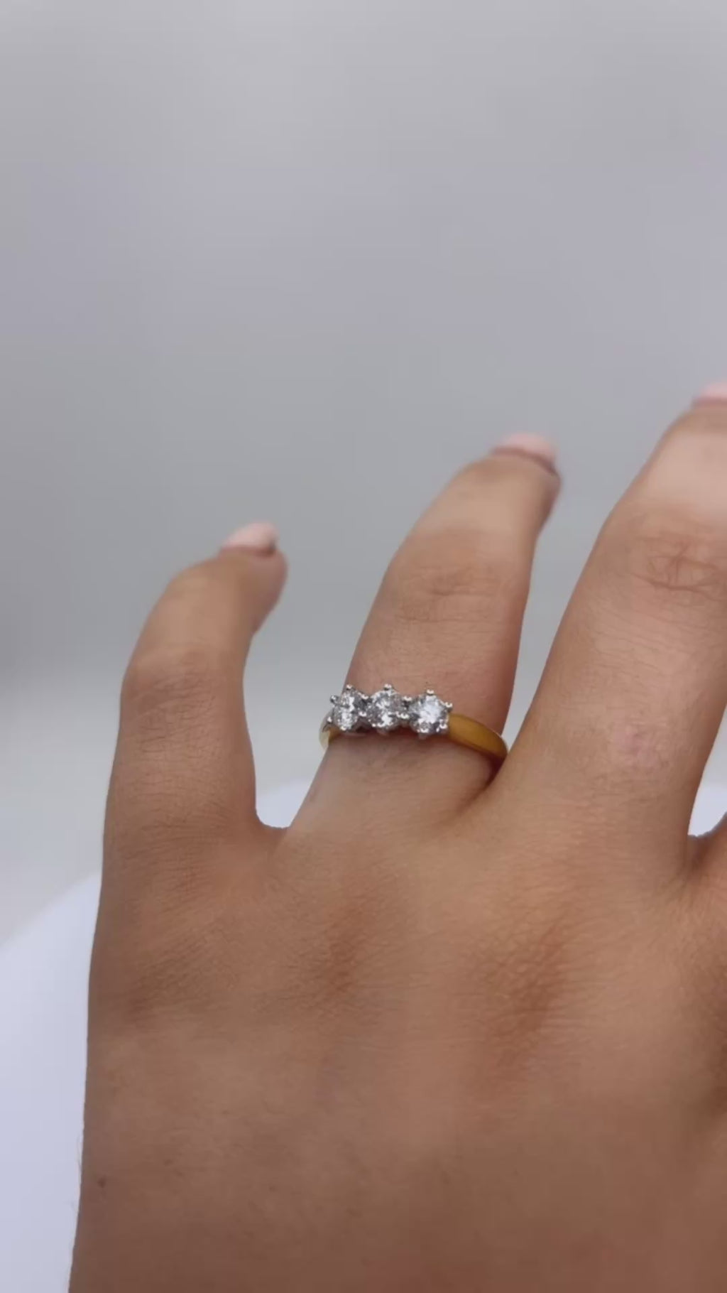Trilogy Brilliant Cut Diamond Ring - 18ct Gold