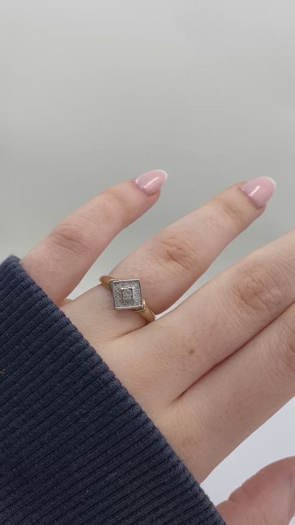 Square Shaped Ring - 9ct Yellow Gold