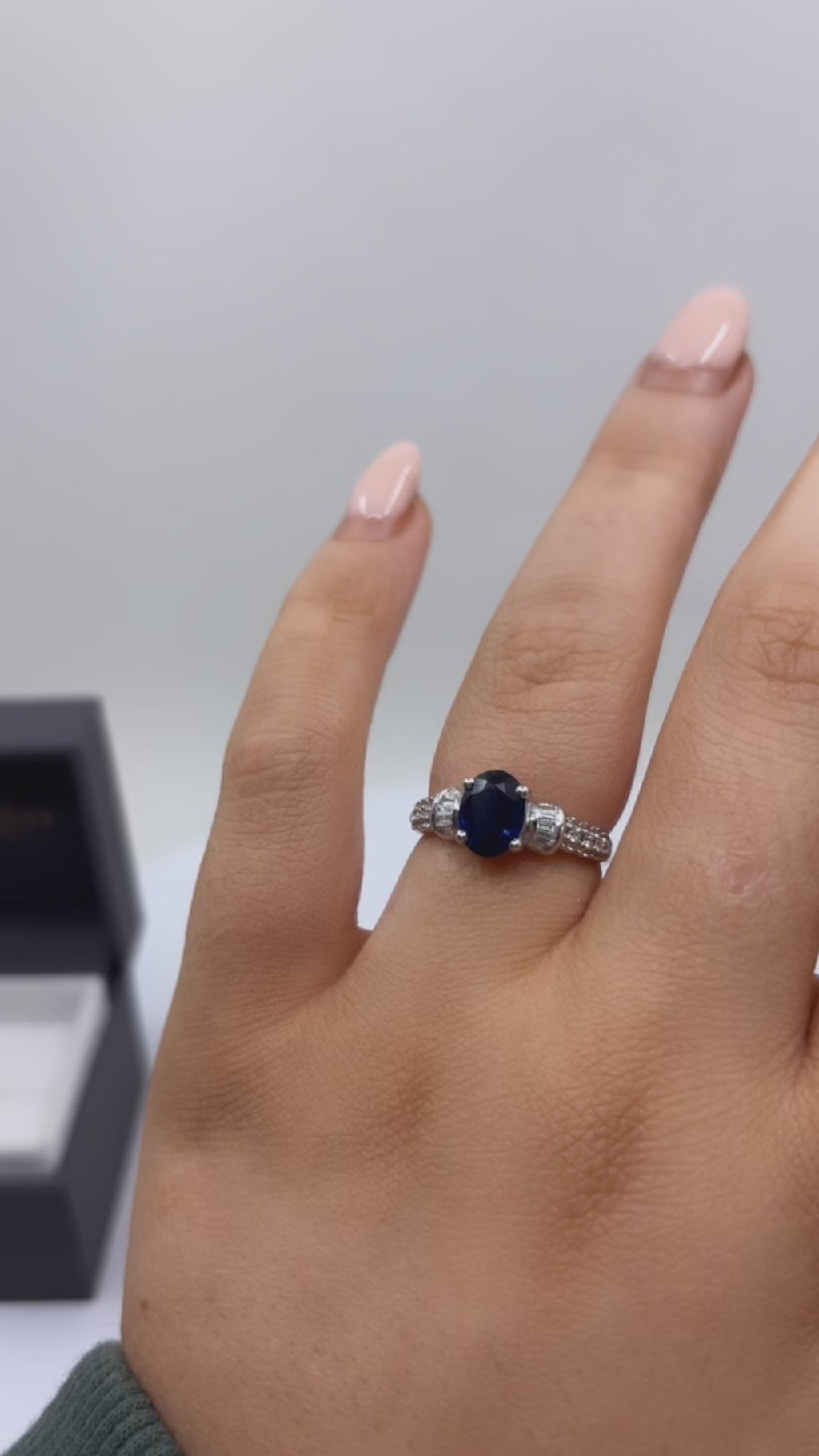 Eviana - Sapphire & Diamond Engagement Ring