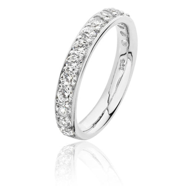 Eternity Style Ring 3.5mm - Silver Rhodium