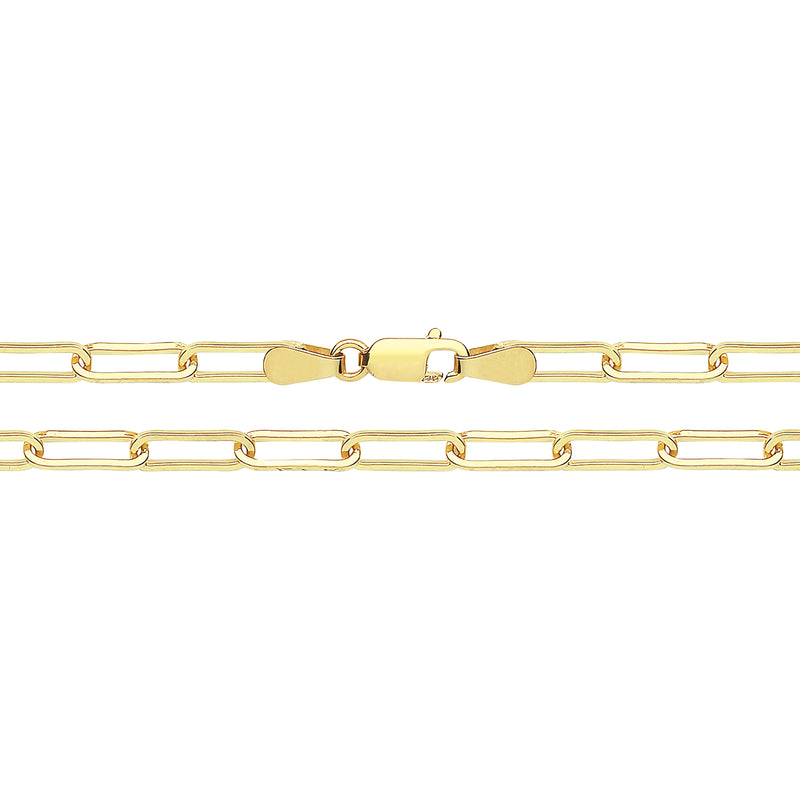 Square Diamond Cut Chain/Bracelet - 9ct Yellow Gold