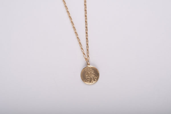 St. Christopher Necklace - 9ct Yellow Gold