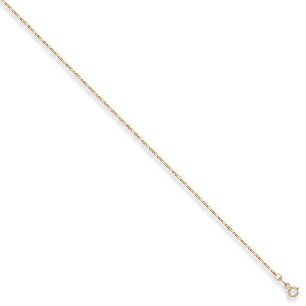 Figaro 1.3mm 9ct gold chain, stacking, stackingchain, necklaces, trendygoldchains, trendgoldnecklaces, UK, belfast, newry.