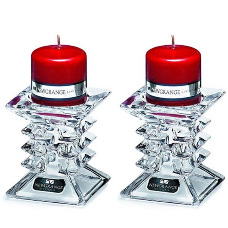 Ziggy Red Pillar Candleholders