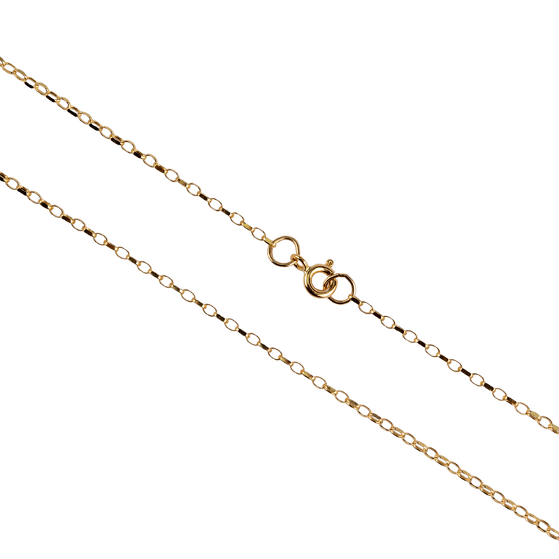Open Diamond Cut Oval Belcher Chain 1.5mm - 9ct Gold