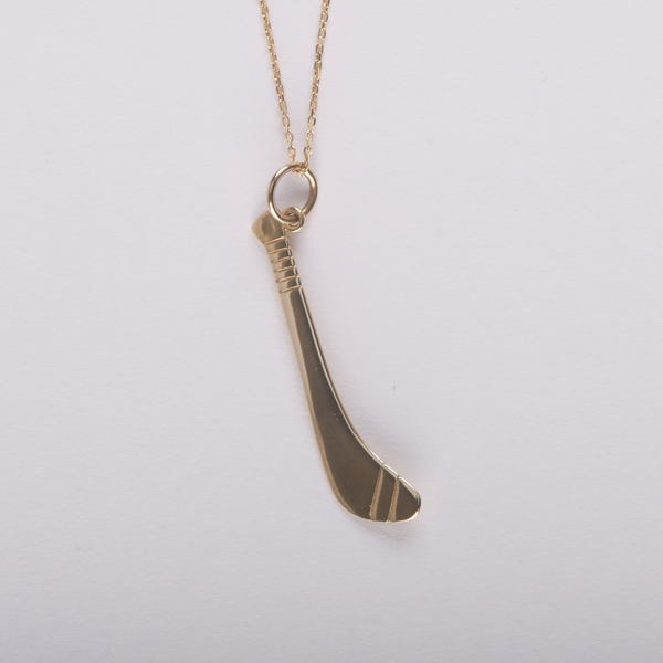 Camogie/Hurley Stick Pendant 35mm- 9ct Gold