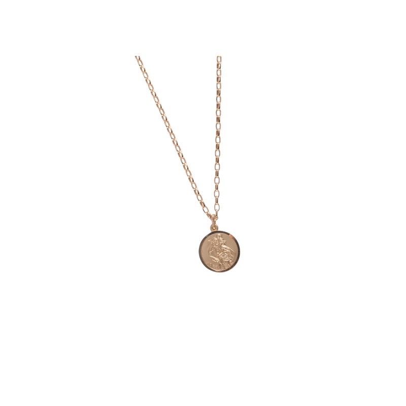 St. Christopher Necklace - 9ct Yellow Gold