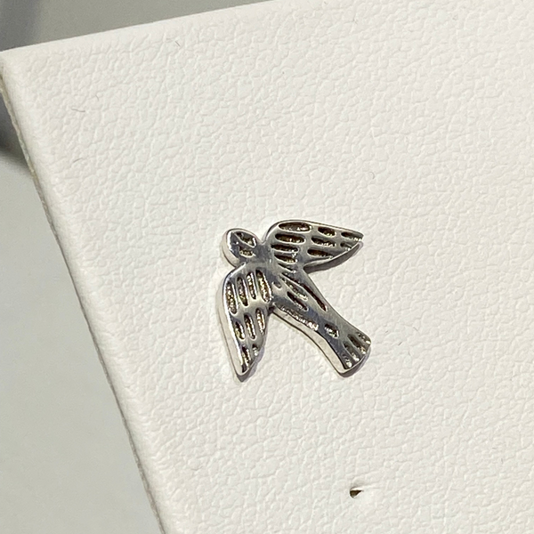 Confirmation Dove Tie Tack Pin - Sterling Silver