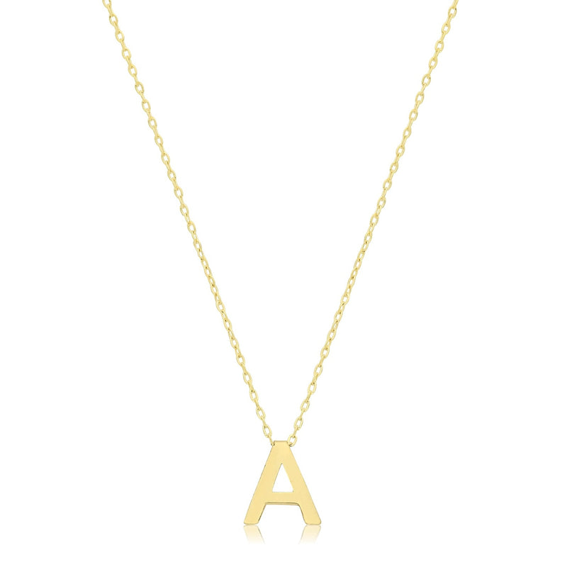 Initial Necklace - 9ct Yellow Gold